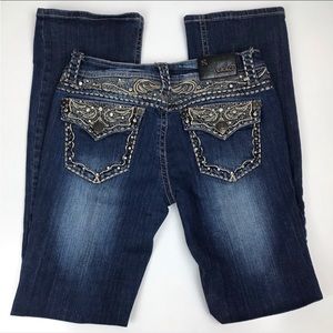 Grace In LA Bootcut Embellished Jeans Size 11/29